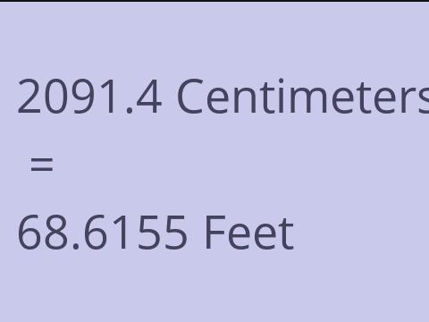 2091.4 CM TO FEET