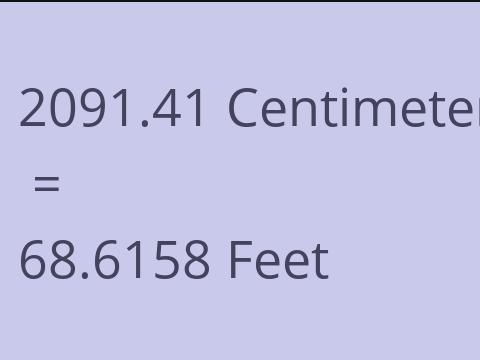 2091.41 CM TO FEET