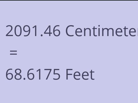 2091.46 CM TO FEET