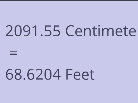 2091.55 CM TO FEET