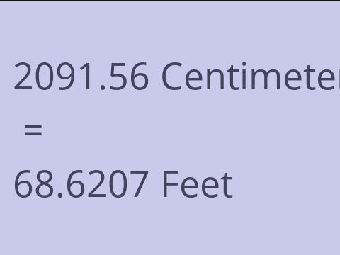 2091.56 CM TO FEET