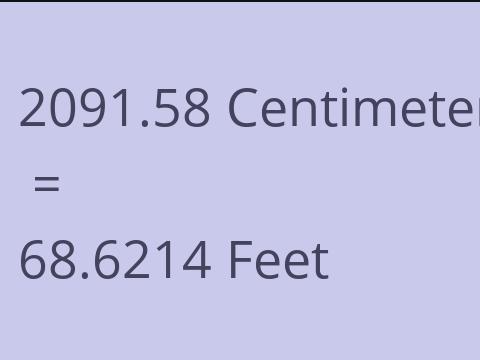 2091.58 CM TO FEET