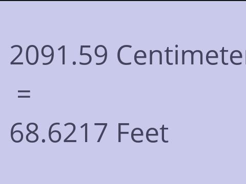 2091.59 CM TO FEET