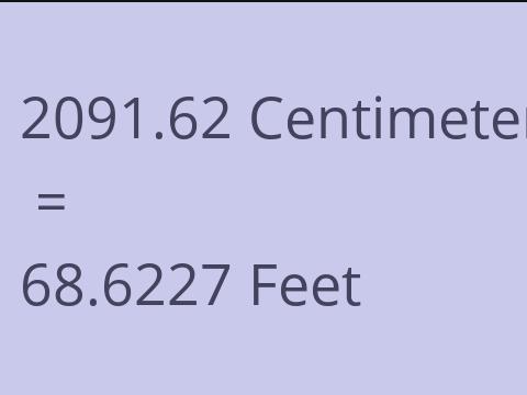 2091.62 CM TO FEET