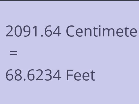 2091.64 CM TO FEET