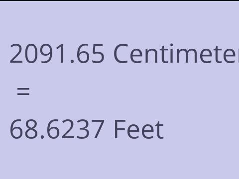 2091.65 CM TO FEET