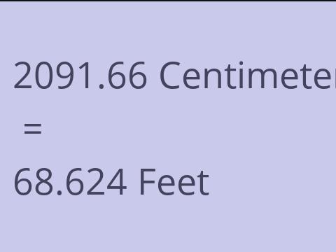 2091.66 CM TO FEET