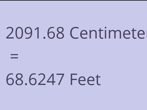 2091.68 CM TO FEET