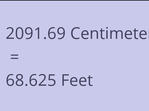 2091.69 CM TO FEET