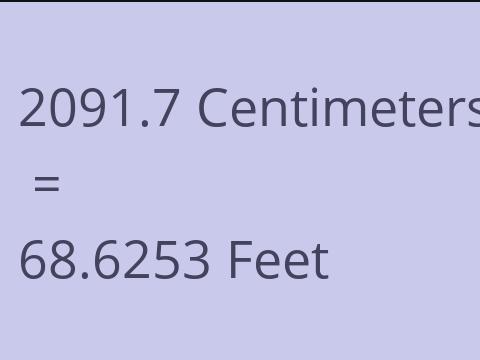 2091.7 CM TO FEET