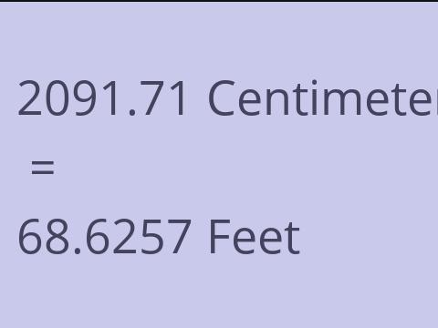 2091.71 CM TO FEET