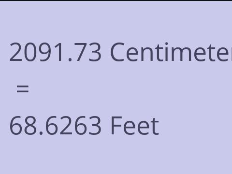 2091.73 CM TO FEET