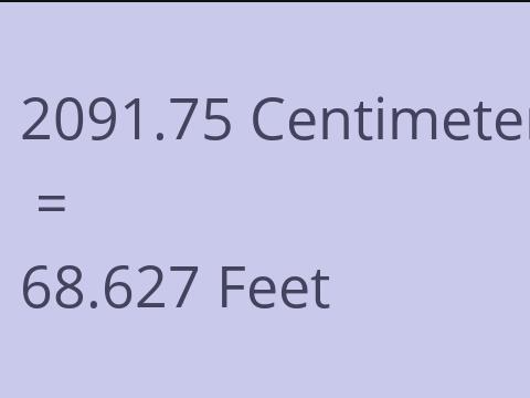 2091.75 CM TO FEET