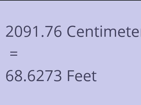 2091.76 CM TO FEET