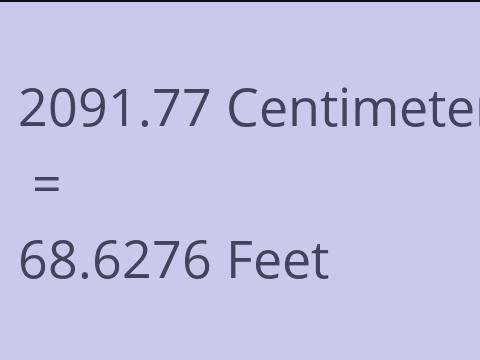 2091.77 CM TO FEET