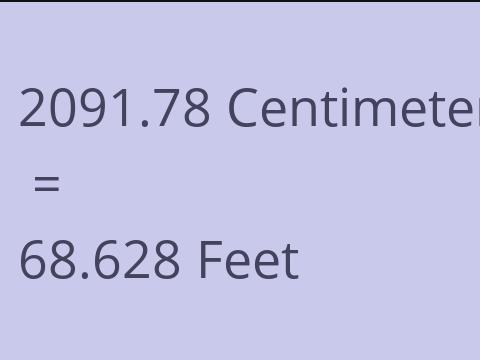 2091.78 CM TO FEET