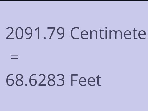 2091.79 CM TO FEET