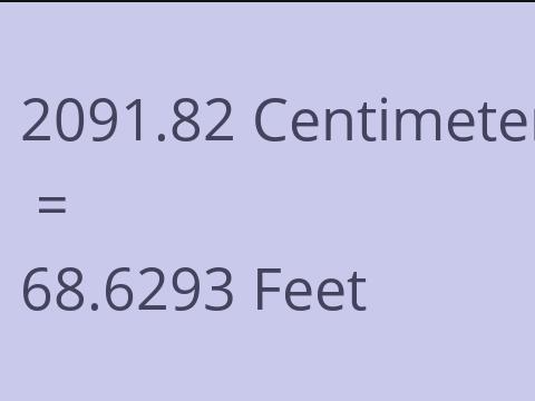 2091.82 CM TO FEET