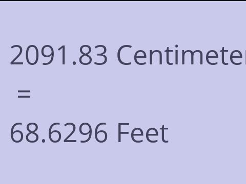 2091.83 CM TO FEET