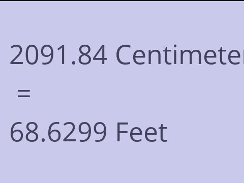 2091.84 CM TO FEET