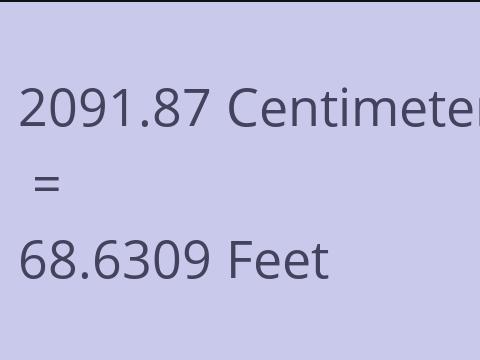 2091.87 CM TO FEET