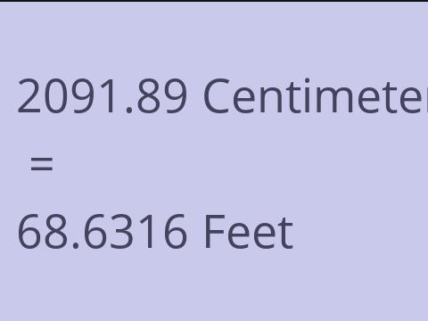 2091.89 CM TO FEET