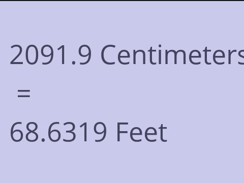 2091.9 CM TO FEET