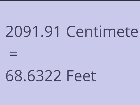 2091.91 CM TO FEET