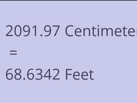 2091.97 CM TO FEET