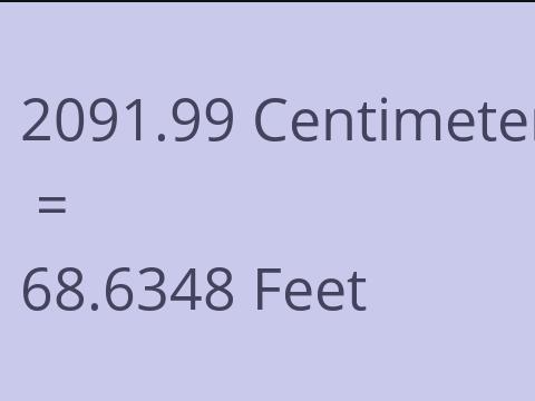 2091.99 CM TO FEET