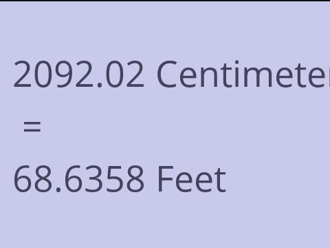 2092.02 CM TO FEET