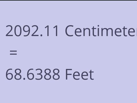 2092.11 CM TO FEET