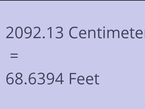 2092.13 CM TO FEET