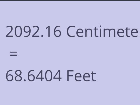 2092.16 CM TO FEET