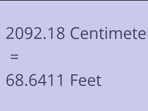 2092.18 CM TO FEET