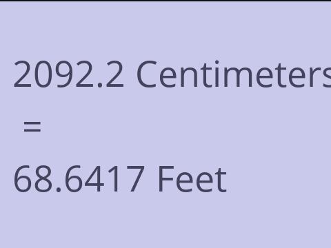 2092.2 CM TO FEET