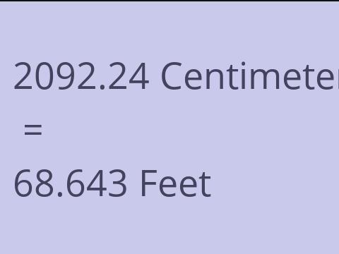 2092.24 CM TO FEET