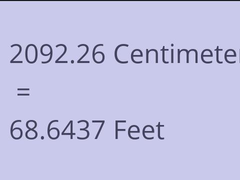 2092.26 CM TO FEET