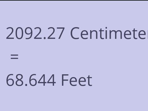 2092.27 CM TO FEET
