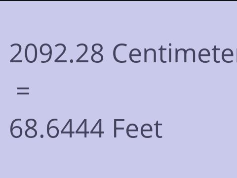 2092.28 CM TO FEET
