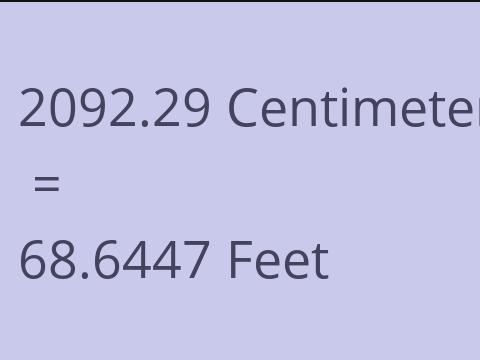 2092.29 CM TO FEET