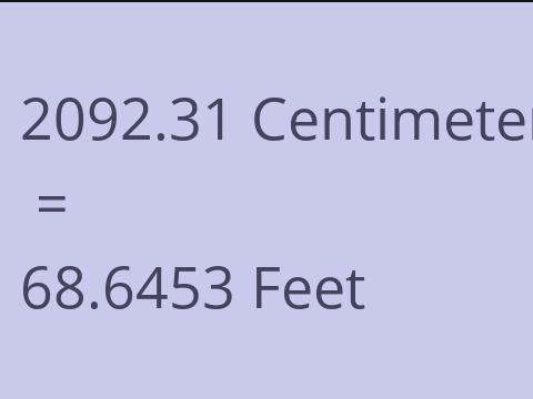 2092.31 CM TO FEET