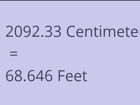 2092.33 CM TO FEET