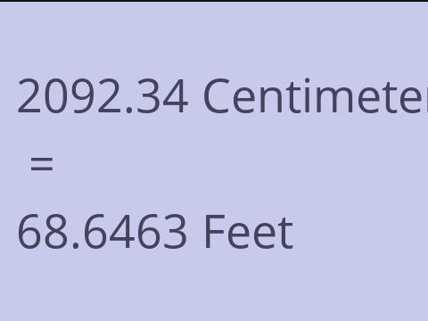 2092.34 CM TO FEET