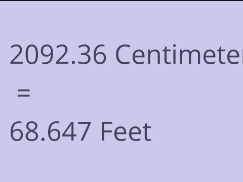 2092.36 CM TO FEET