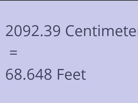 2092.39 CM TO FEET