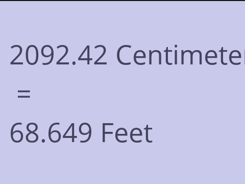 2092.42 CM TO FEET