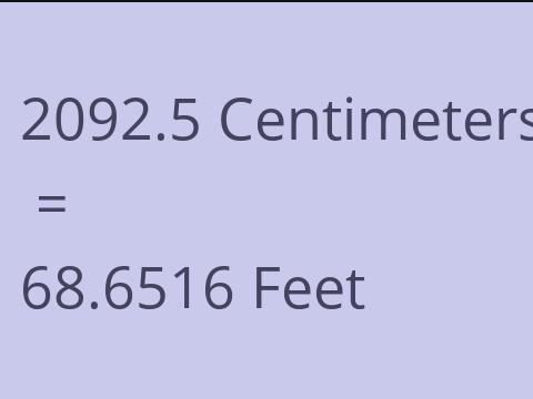 2092.5 CM TO FEET