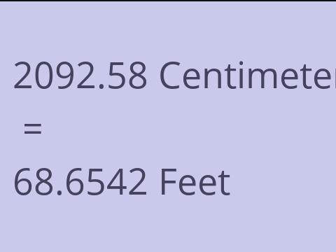 2092.58 CM TO FEET