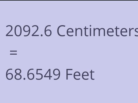 2092.6 CM TO FEET